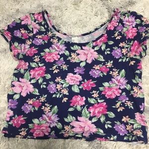 Floral forever 21 crop top